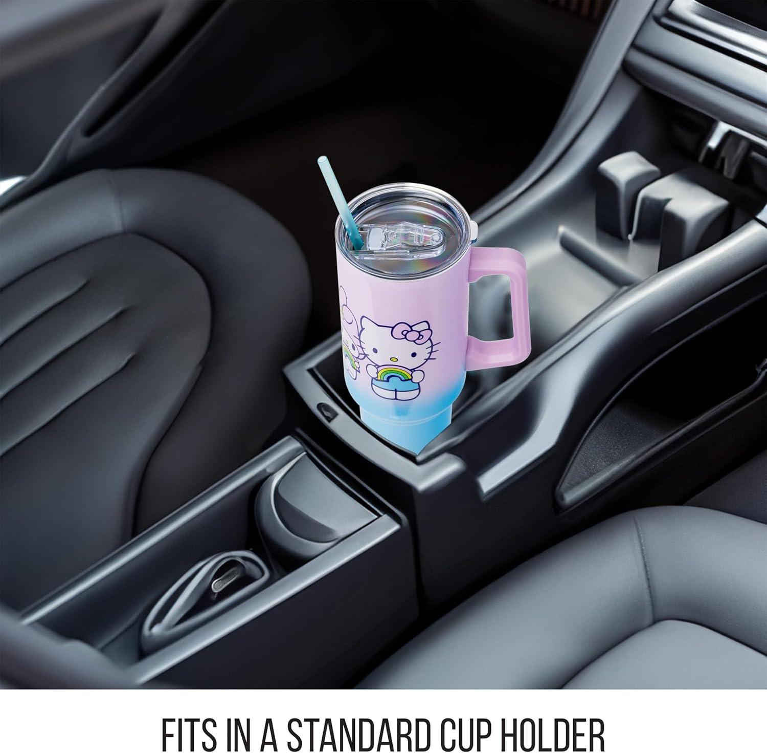 Silver Buffalo Sanrio Hello Kitty and Friends Rainbow Stainless Steel Tumbler | 40 Ounces