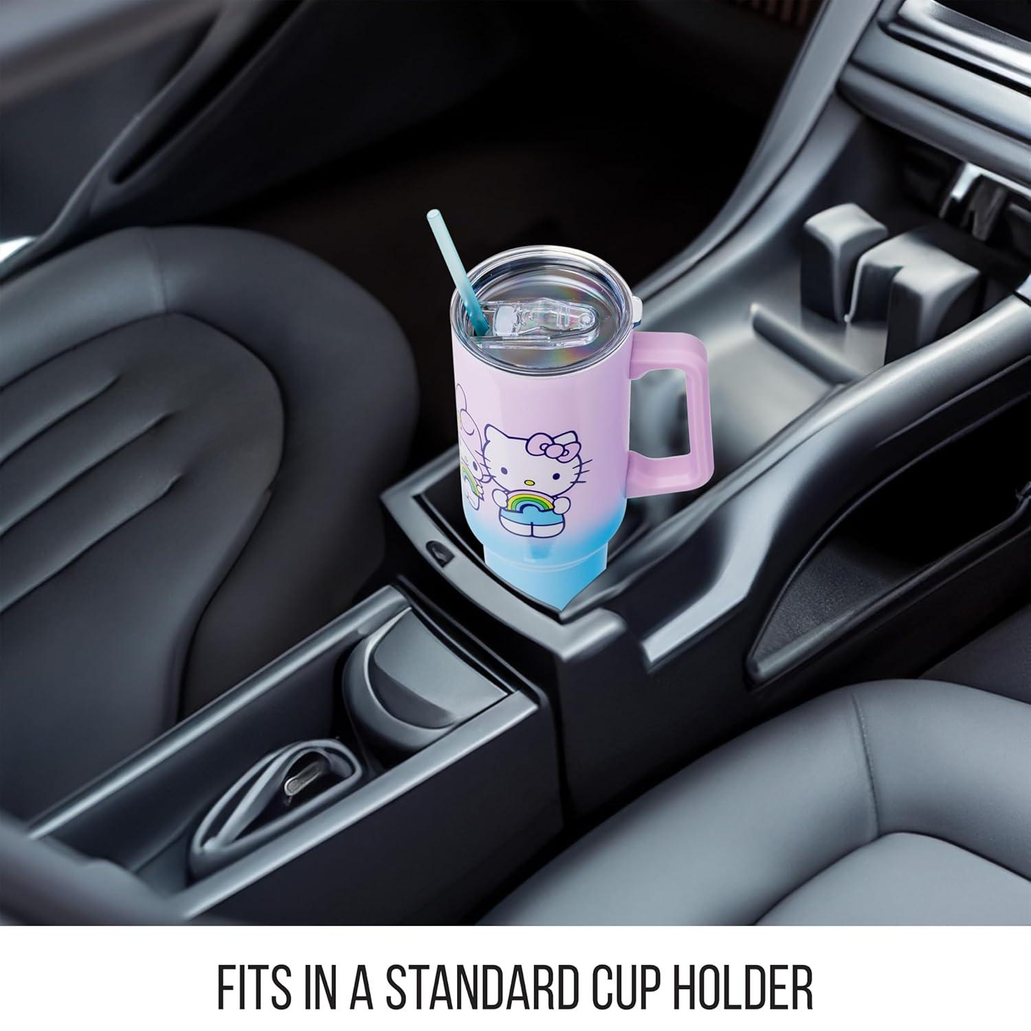 Silver Buffalo Sanrio Hello Kitty and Friends Rainbow Stainless Steel Tumbler | 40 Ounces