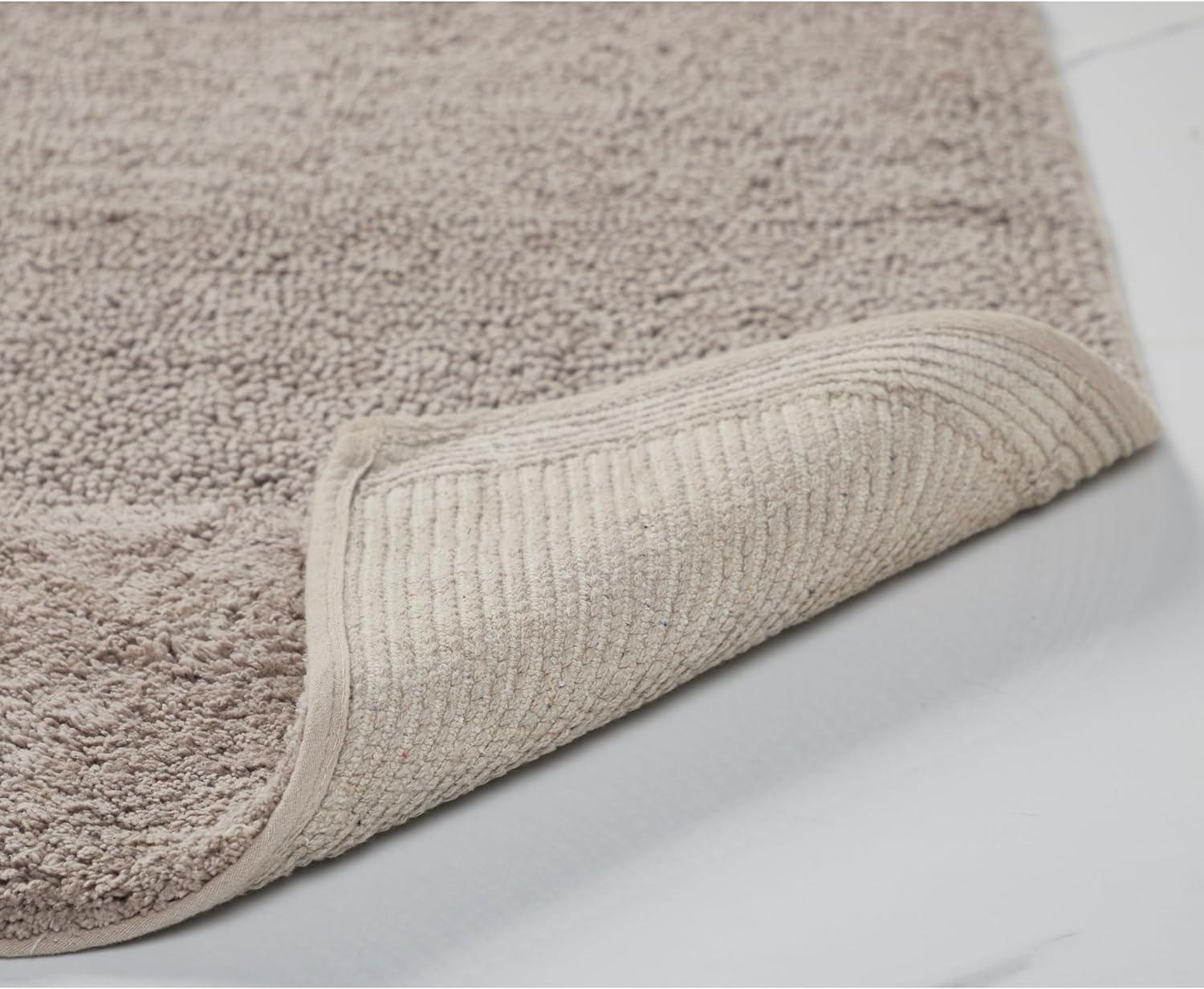 Better Trends 4 Piece Bathroom Rug Set 100% Cotton Non-Slip Washable Bath Mat, Soft & Absorbent Bath Rugs for Bath Room, Shower, Bathtub & Spa Floors Beige Granada Collection