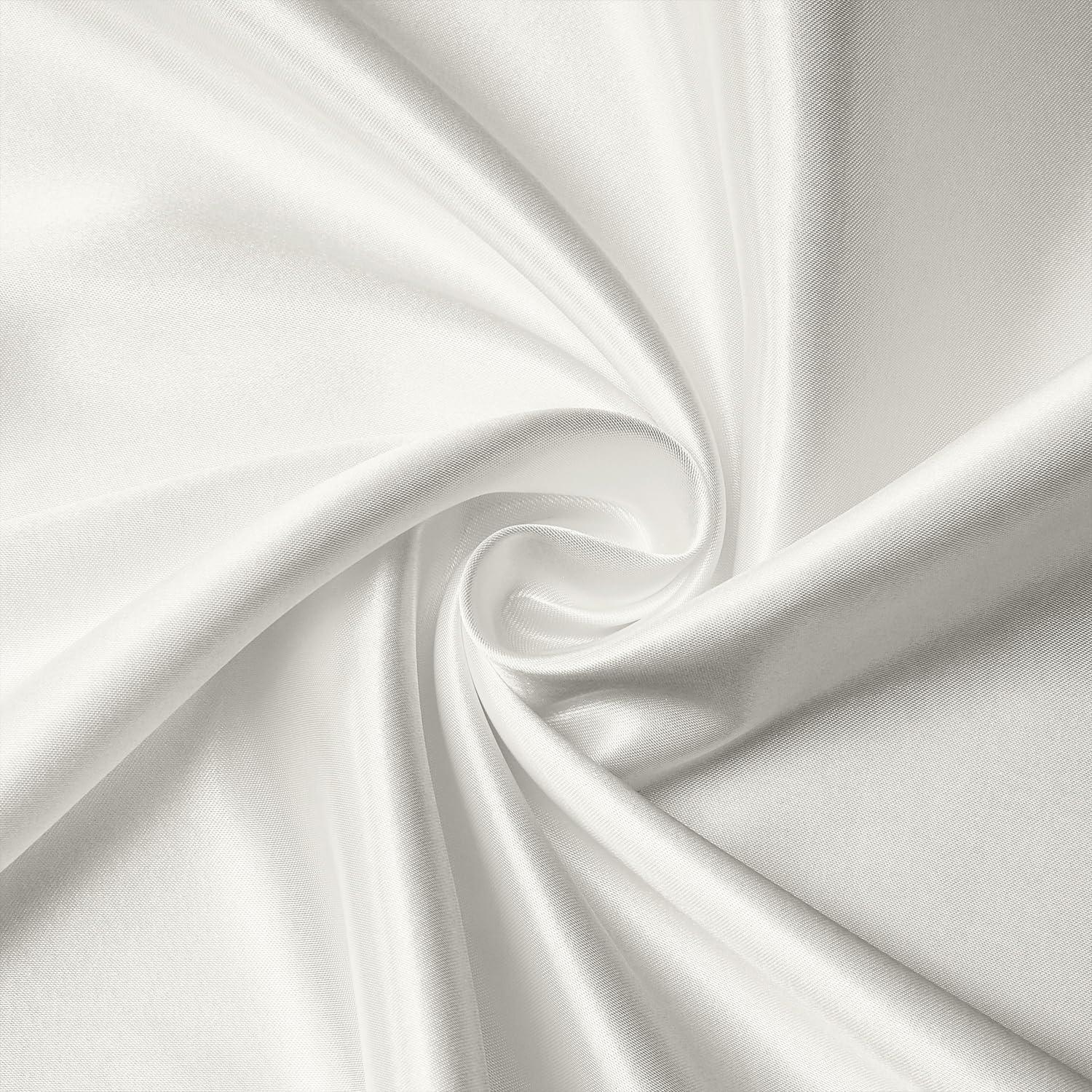 MR&HM Satin Pillow Case, 2 Pack Satin Standard Silky Pillowcase for Hair and Skin, Satin Pillowcase Set of 2, 20x26, Ivory