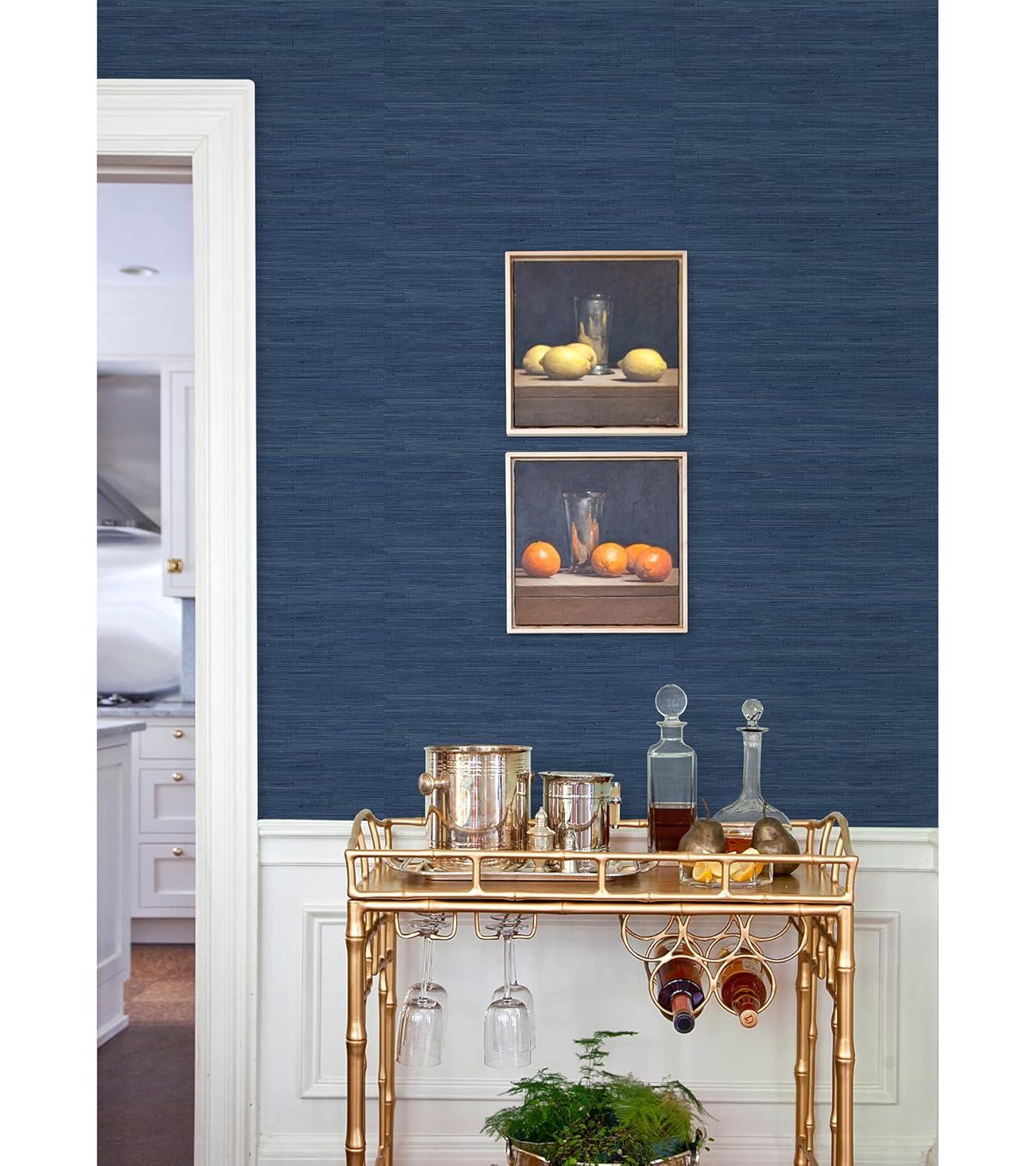 Sand & Stable™ Charleigh Grasscloth peel and stick Wallpaper