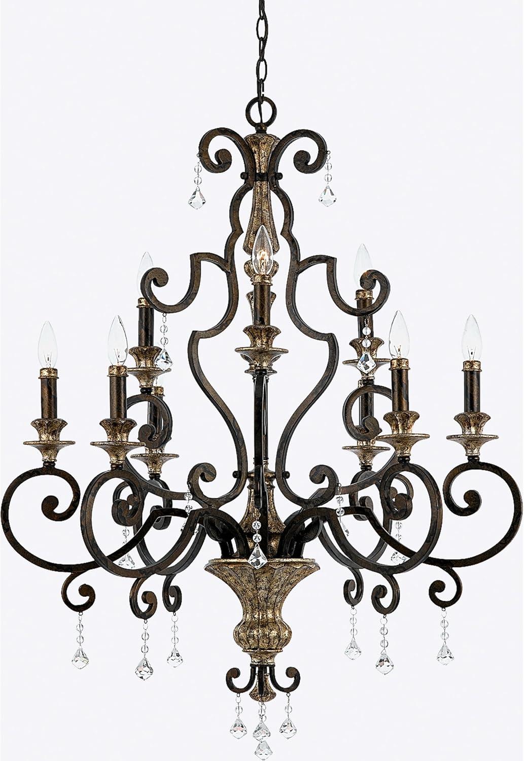 MQ5009HL Marquette Chandelier - 32W in. Heirloom Finish