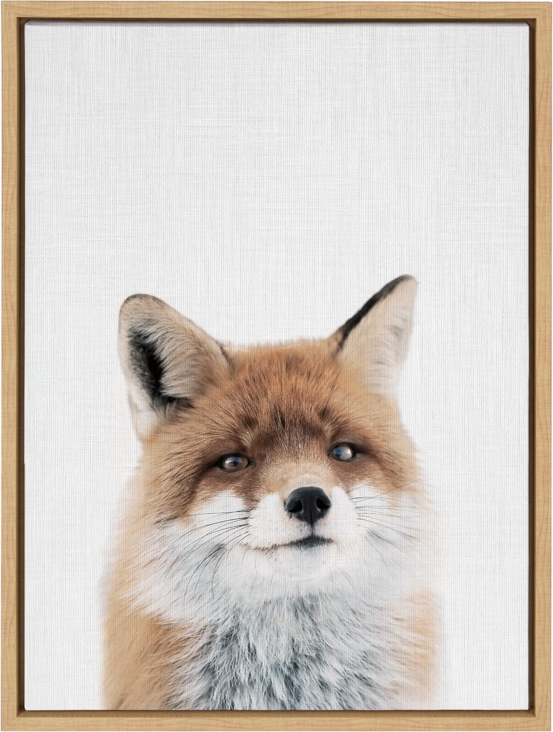 18" x 24" Sylvie Fox Color Framed Canvas by Simon Te of Tai Prints - Kate & Laurel All Things Decor