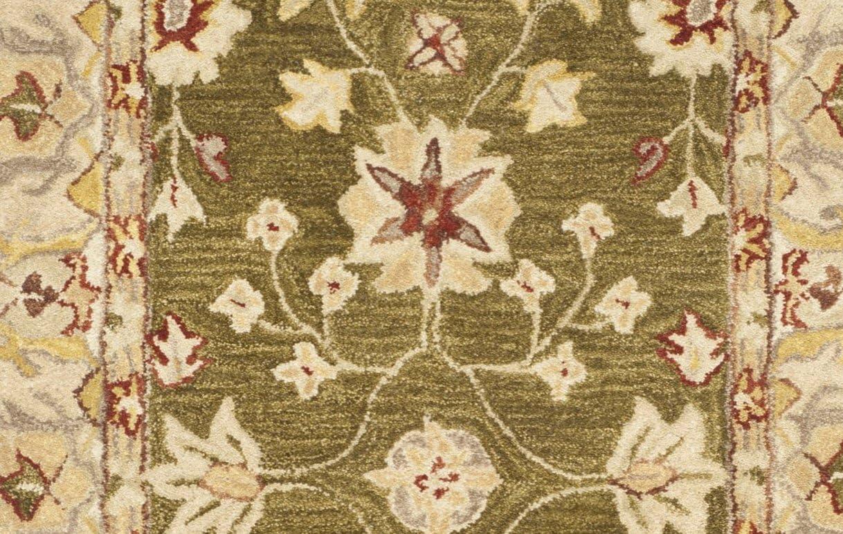Anatolia AN562 Hand Tufted Indoor Area Rug - Moss/Ivory - 4'x6' - Safavieh