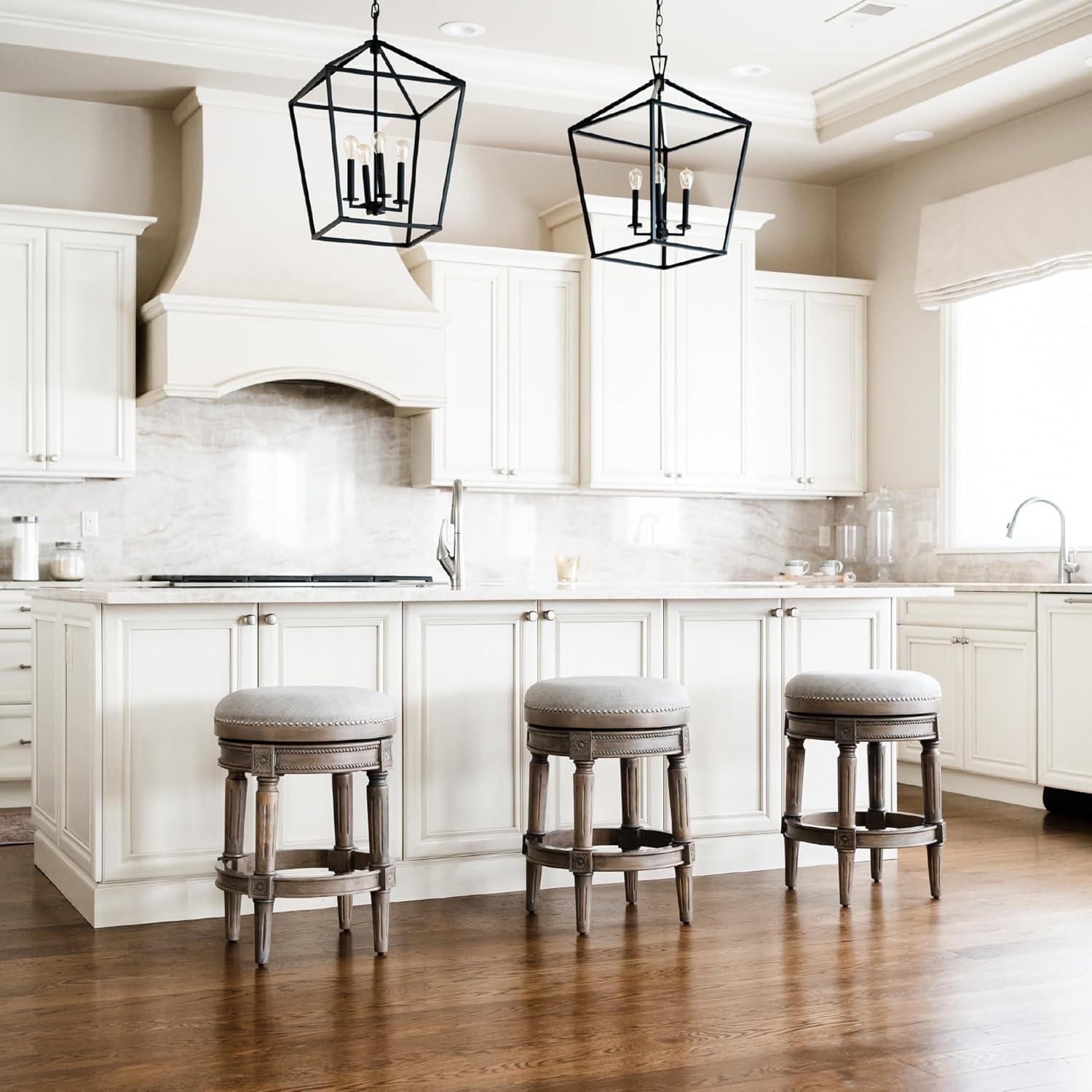 Maven Lane Maven Lane Pullman Backless Stool with Fabric Upholstery