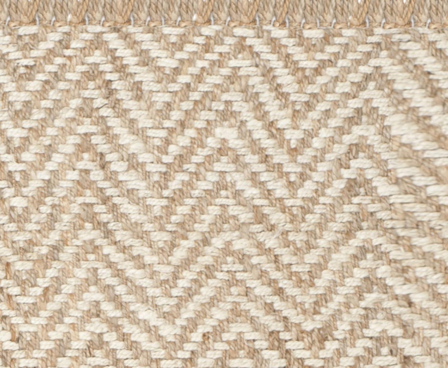 SAFAVIEH Natural Fiber Gillian Chevron Jute Area Rug, Bleach/Natural, 9' x 12'