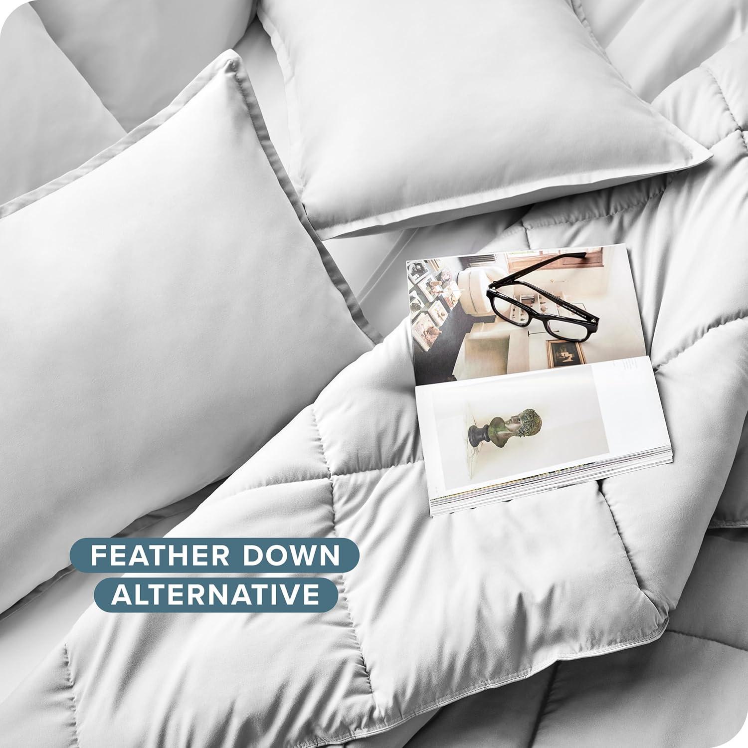 Bare Home Traditional Box Stitch Comforter Set