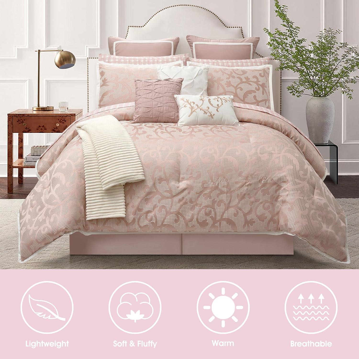 Nanshing America, Inc Janella 14 Piece Luxury Glam Comforter Set