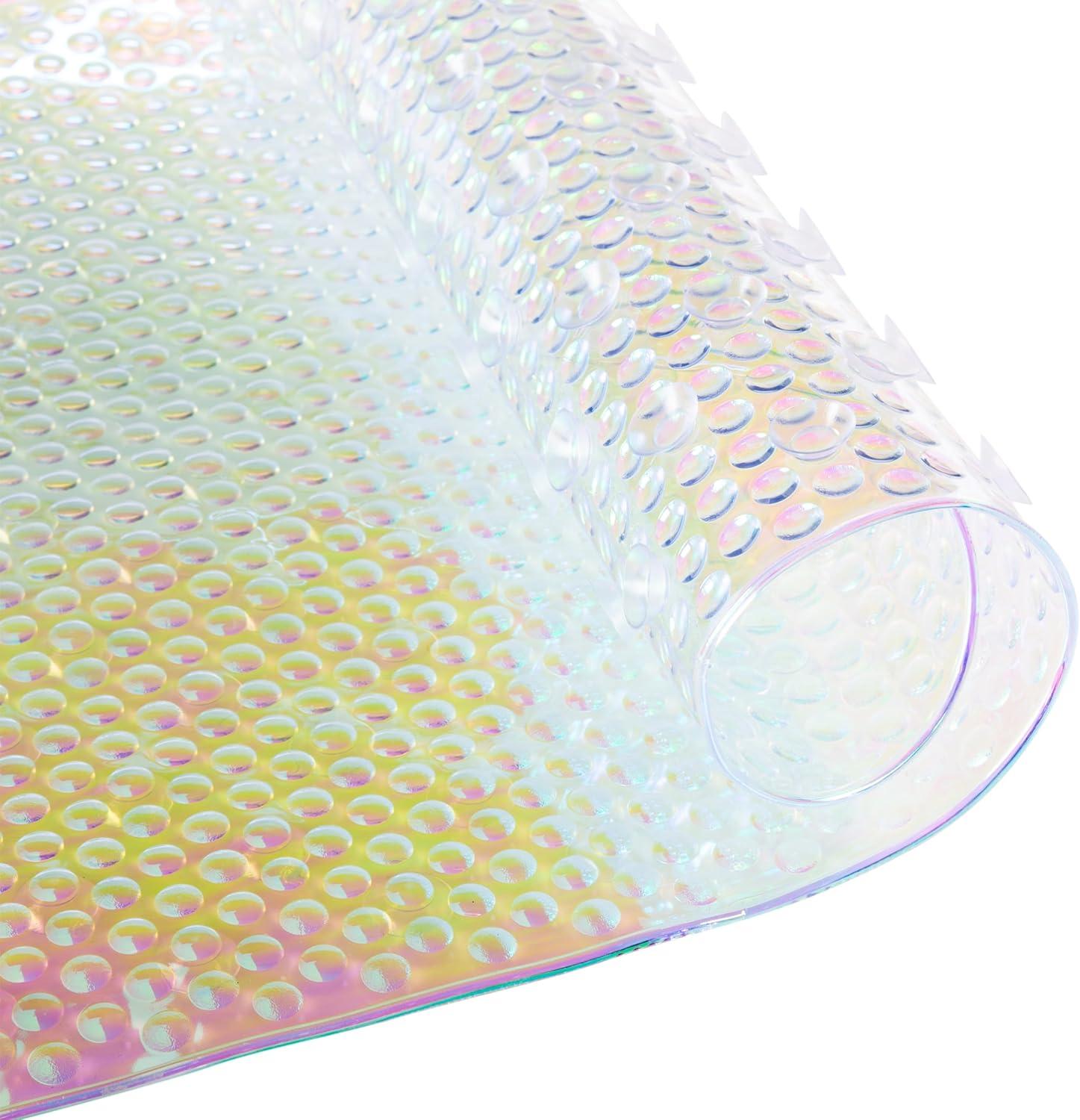 Iridescent Non-Slip Kids Bath Mat with Suction Cups