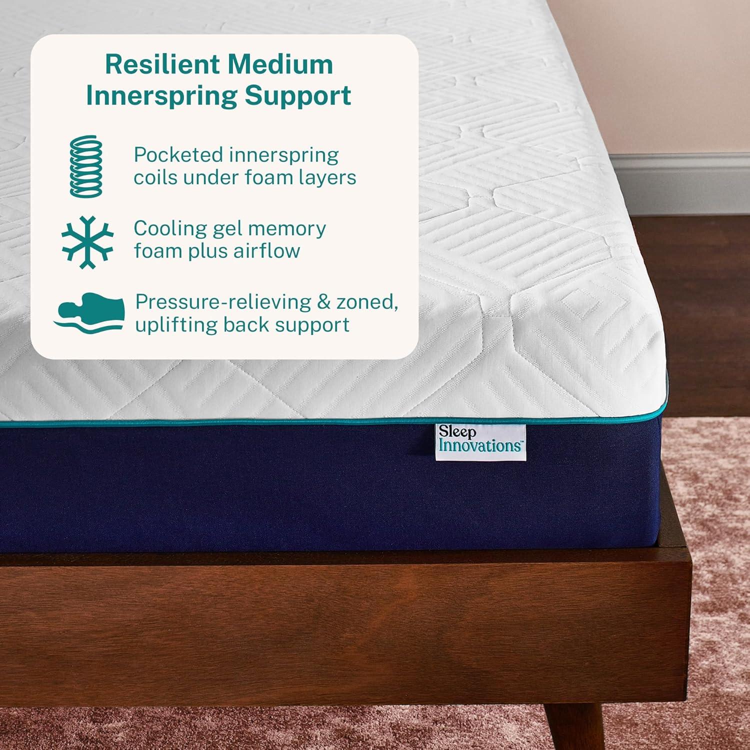 Sleep Innovations Hudson 12" Mattress-in-a-Box Hybrid Mattress, King