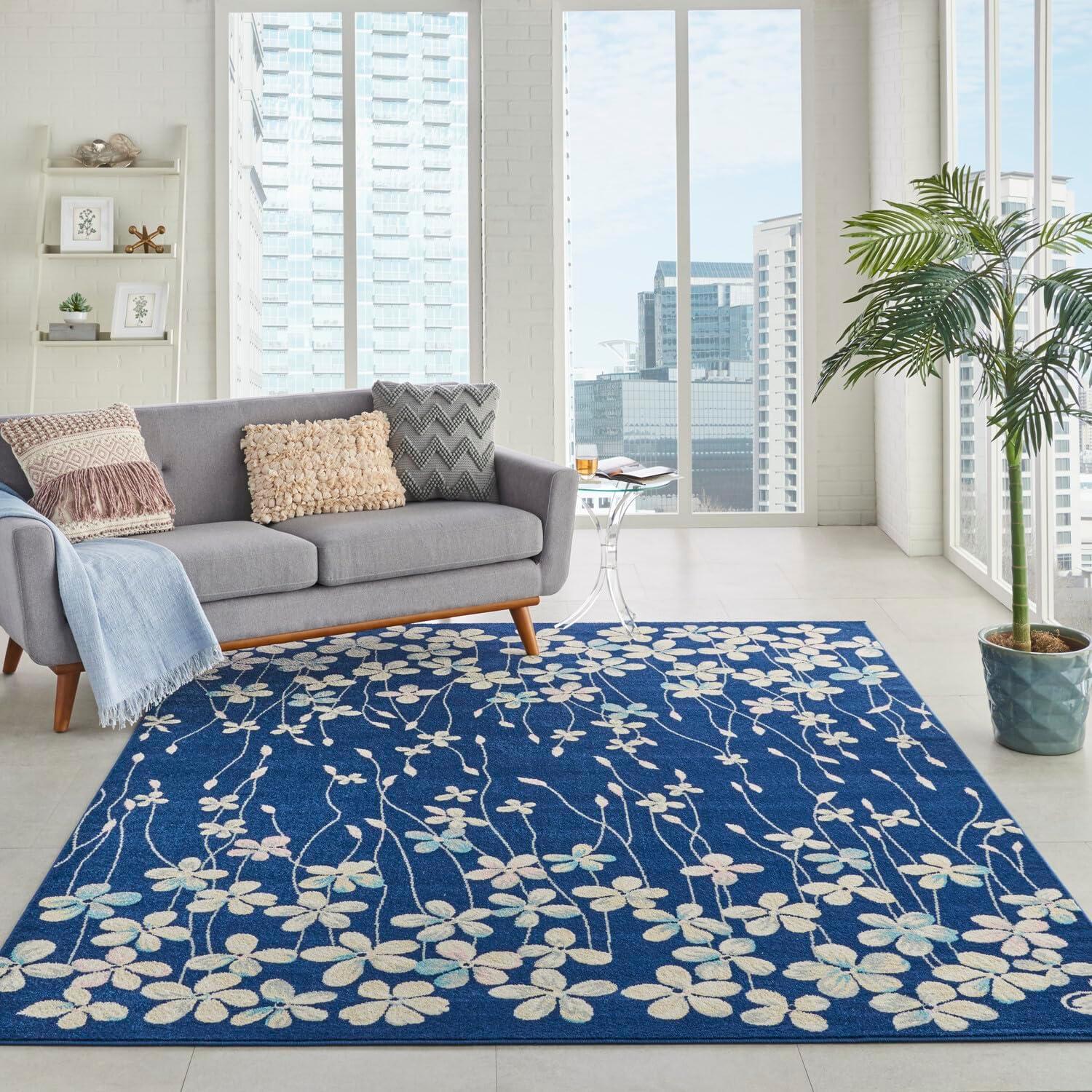 Nourison Tranquil Bohemian Botanical Bloom Area Rug