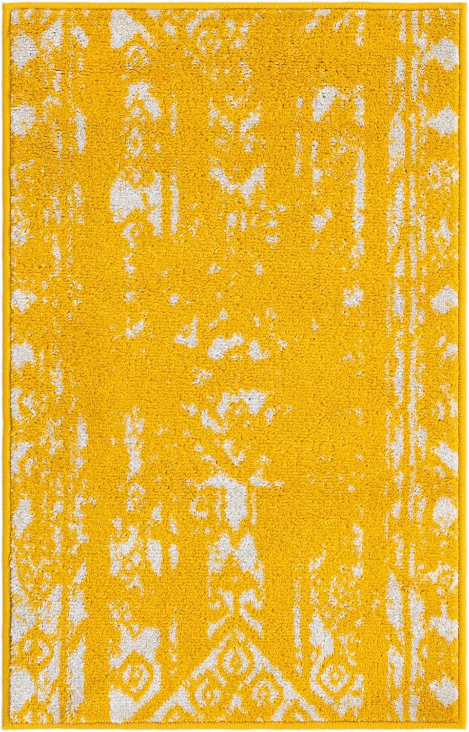 Unique Loom Zal Lennon Rug , 2' 0" x 3' 0" ,Yellow