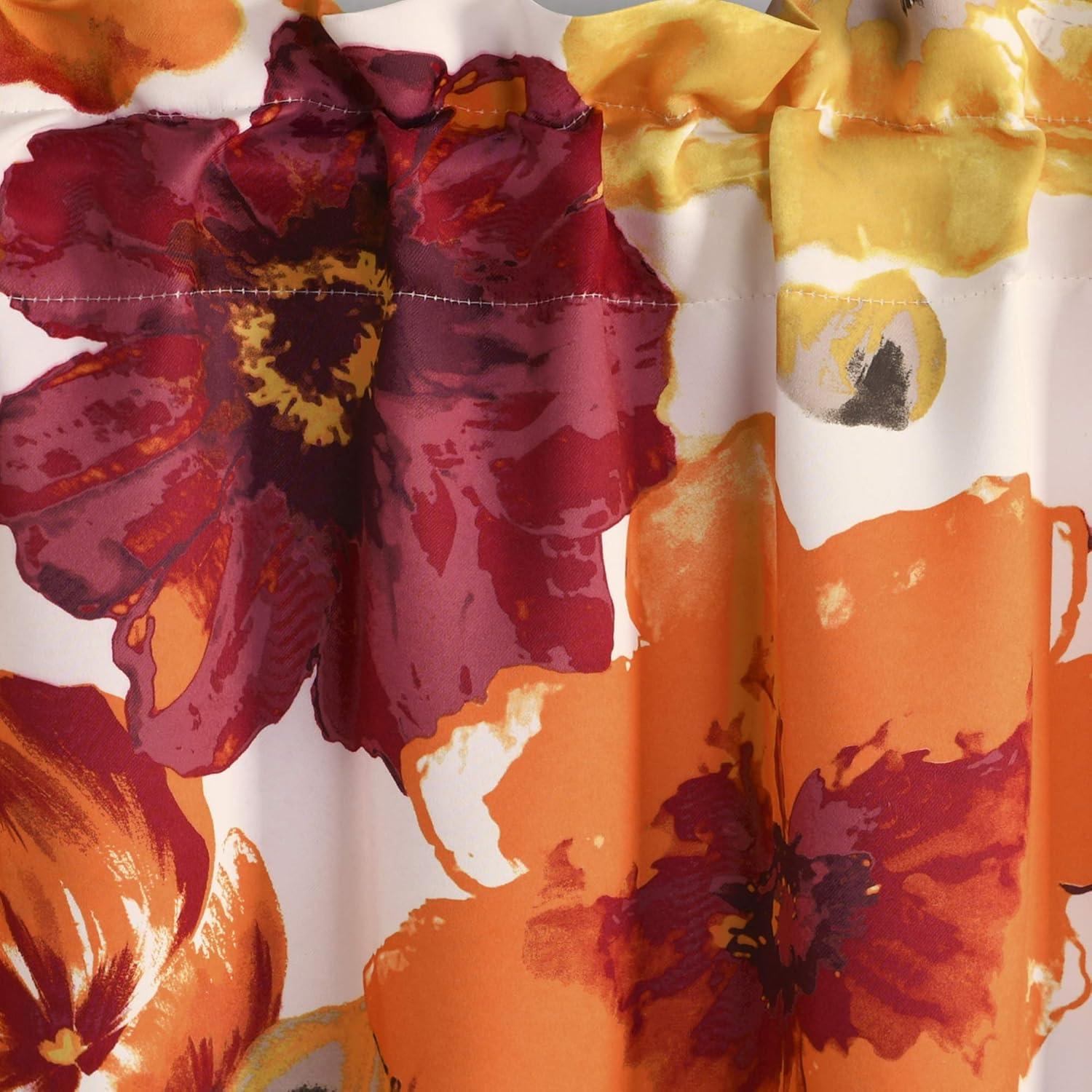 Lush Decor Leah Floral Tailored 52'' W Window Valance