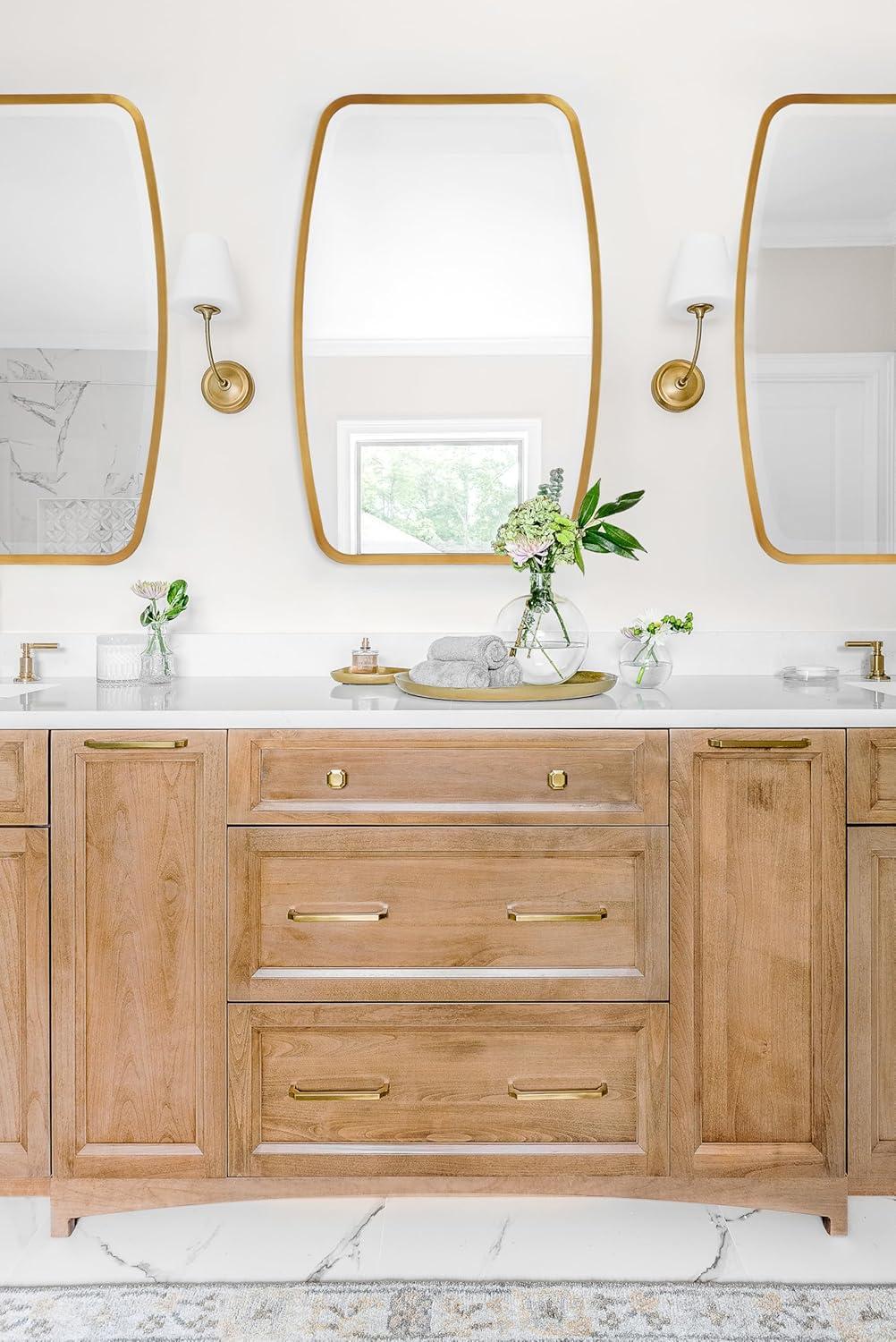 Vibrant Gold Geometric Sconce with White Glass Shade