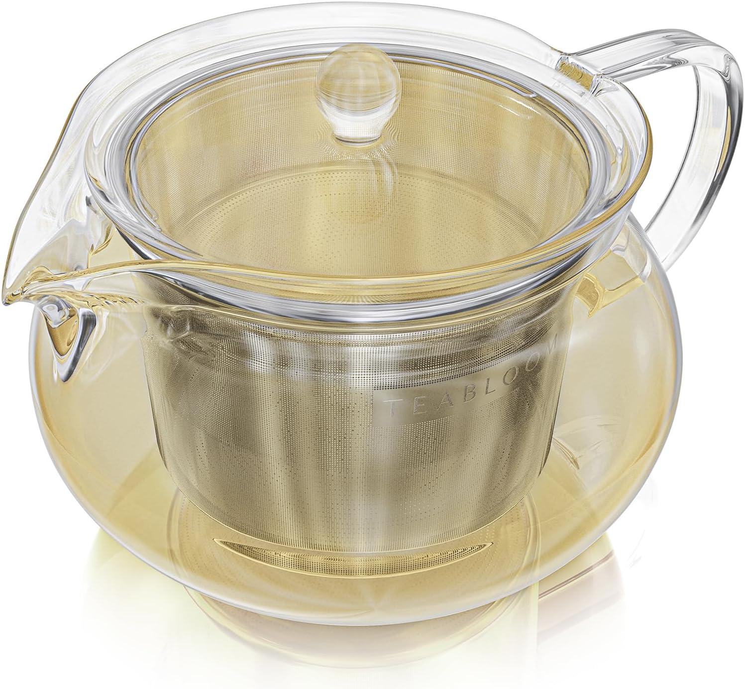 Teabloom 2-3 - CUP Clear Glass Dishwasher Safe Teapot