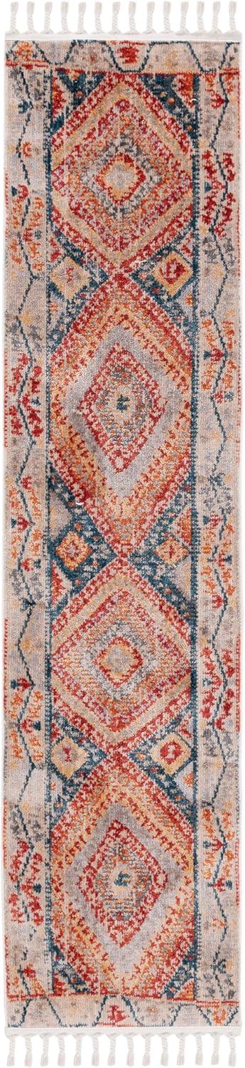 Farmhouse FMH816 Power Loomed Area Rug - Ivory/Navy - 4'0" X 5'4" - Safavieh.