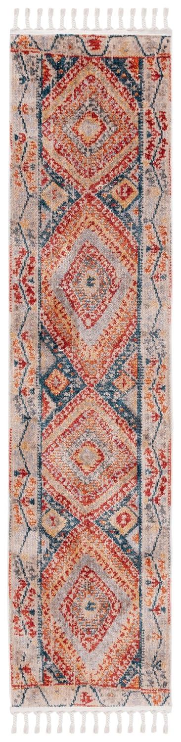 Farmhouse FMH816 Power Loomed Area Rug - Ivory/Navy - 4'0" X 5'4" - Safavieh.