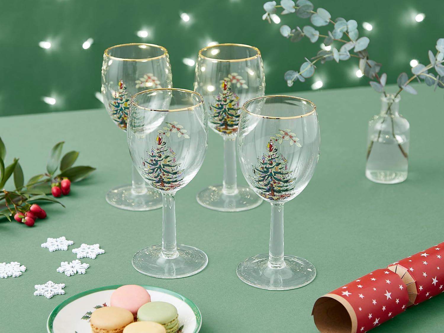 Spode Christmas Tree Wine Glasses (Set of 4)