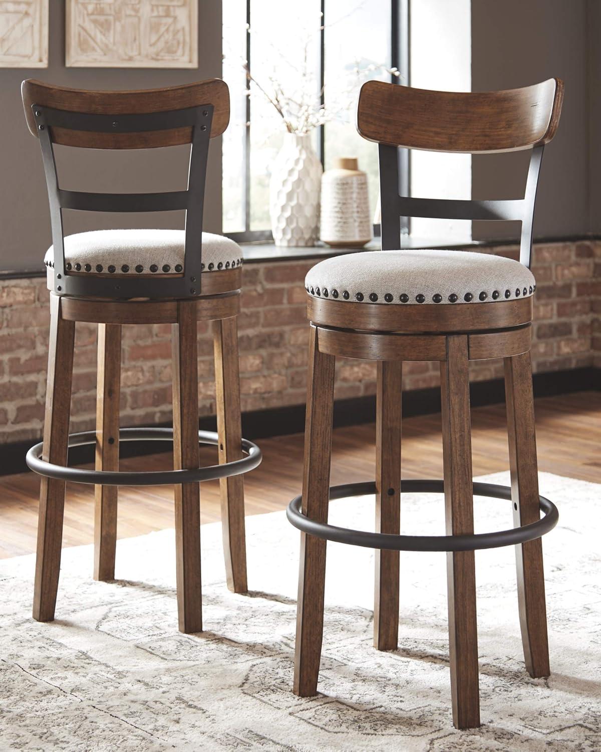 Tall Valebeck Upholstered Swivel Barstool - Signature Design by Ashley