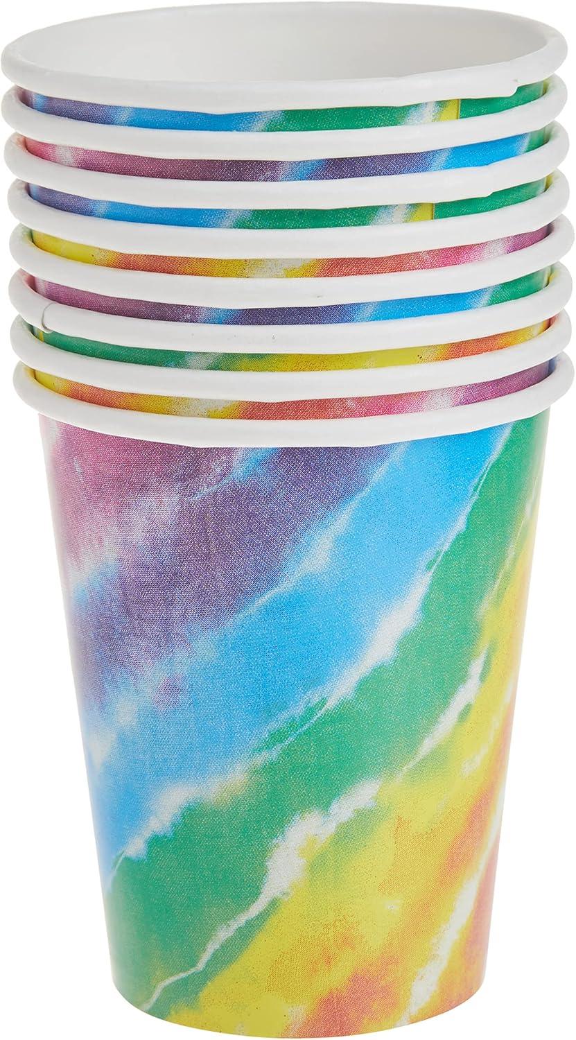 Unique Tie Dye Party Cups, 8ct, 9 oz, Multi