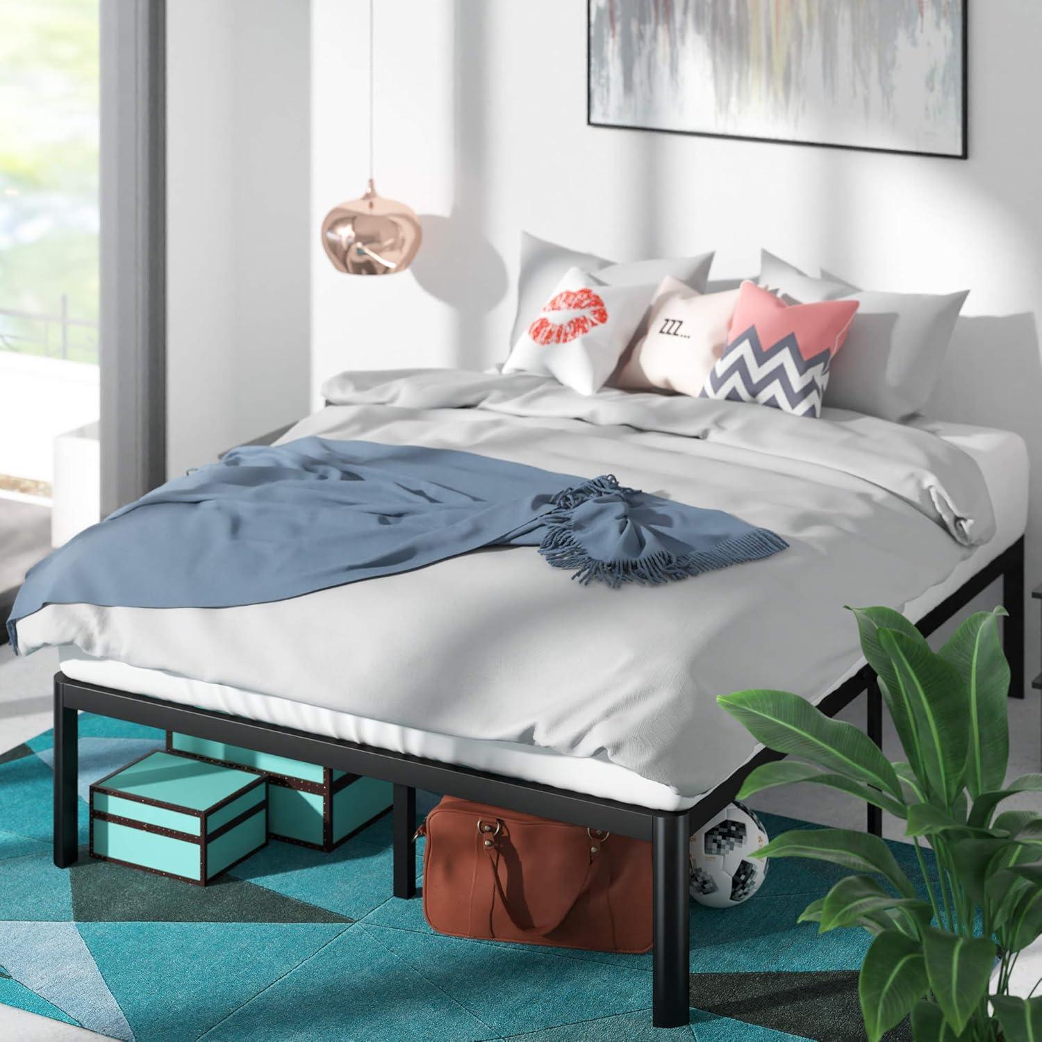 Zinus Van 16-Inch Metal Platform Bed Frame with Steel Slat Support / Mattress Foundation, Full