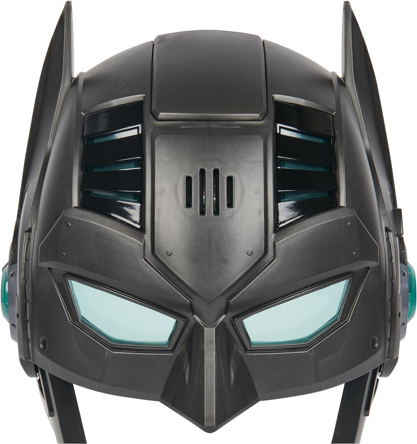 DC Comics, Armor-Up Batman Mask with Visor, 15+ Sounds & Phrases, Lights, Super Hero Costume, Kids Roleplay for Boys and Girls Ages 4 and Up