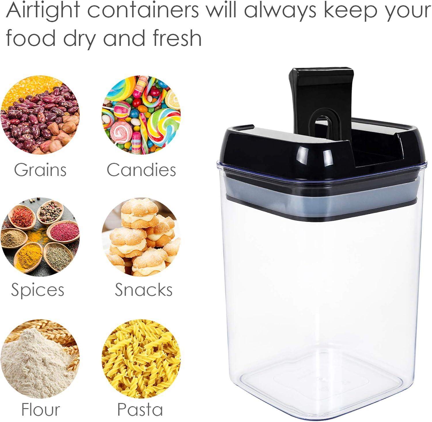 Clear BPA-Free Plastic Food Storage Containers Set with Flip Top Lids