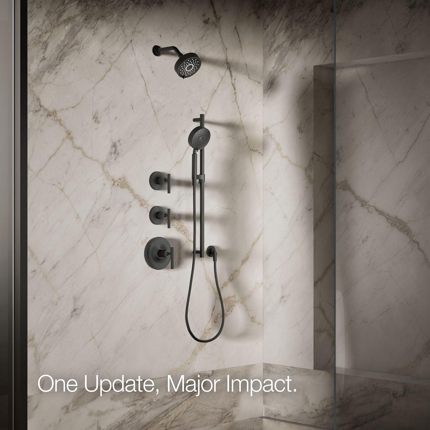 Kohler Purist 2.5 Gpm Multifunction Wall Mount Showerhead, Three Spray Settings, 5.5" High Pressure Spray Head