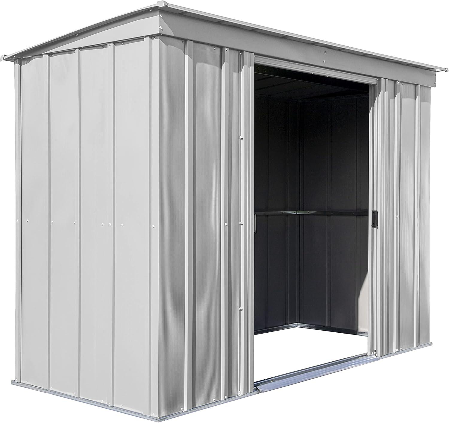 Arrow 8 ft. W x 4 ft. D Galvanized Steel Vertical Storage Shed