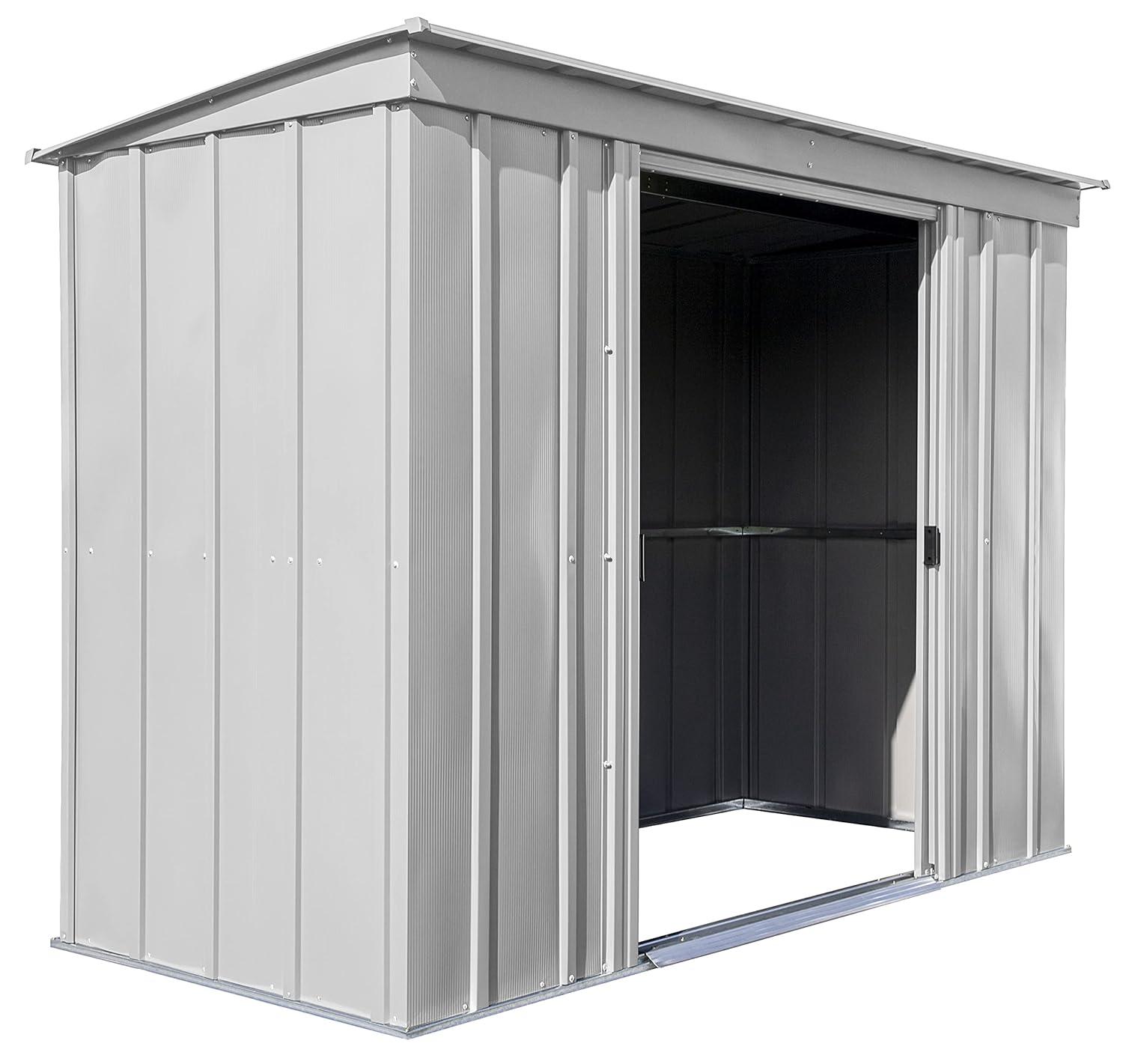 Arrow 8 ft. W x 4 ft. D Galvanized Steel Vertical Storage Shed