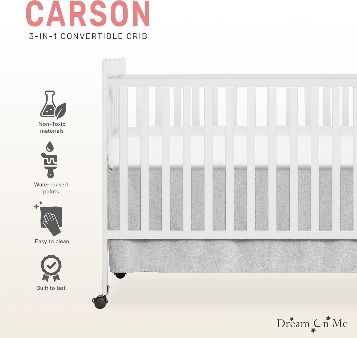 Dream On Me Carson Classic 3-In-1 Convertible Crib