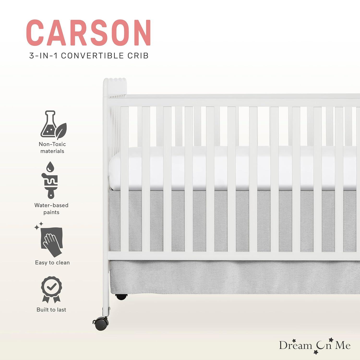 Dream On Me Carson Classic 3-In-1 Convertible Crib