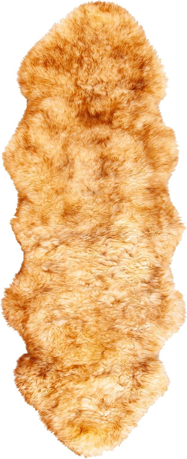 SAFAVIEH Sheep Skin SHS121K Champagne /Copper Brown Rug