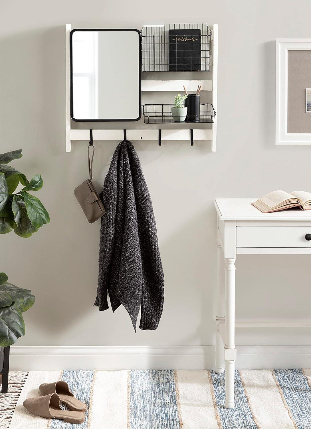 Tanner Metal Wall Organizer with Key Hooks