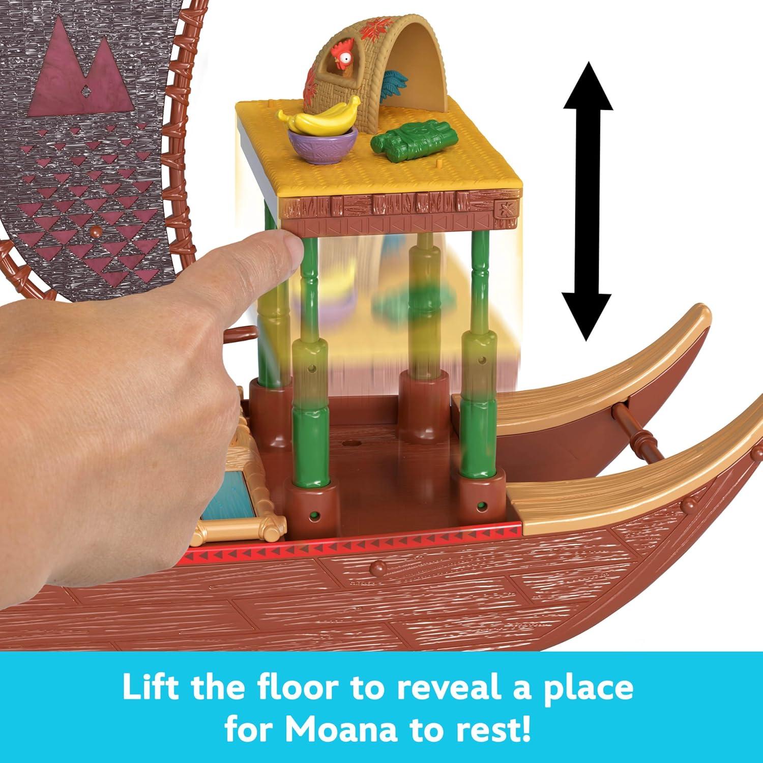 Disney Moana 2 Moana's Adventure Canoe Playset with Small Doll & Accessories