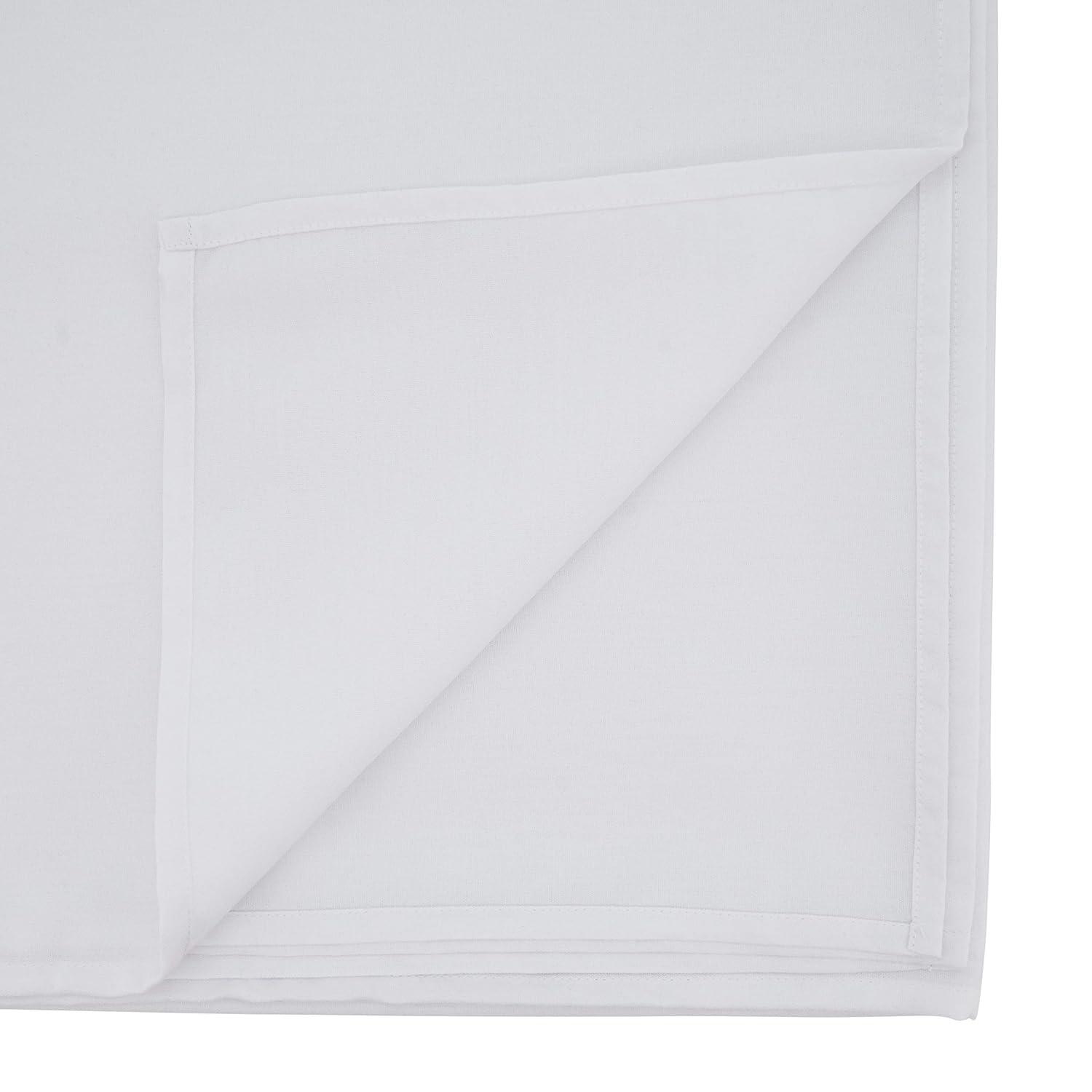 Saro Lifestyle Solid Color Everyday Tablecloth, White, 90" x 156"