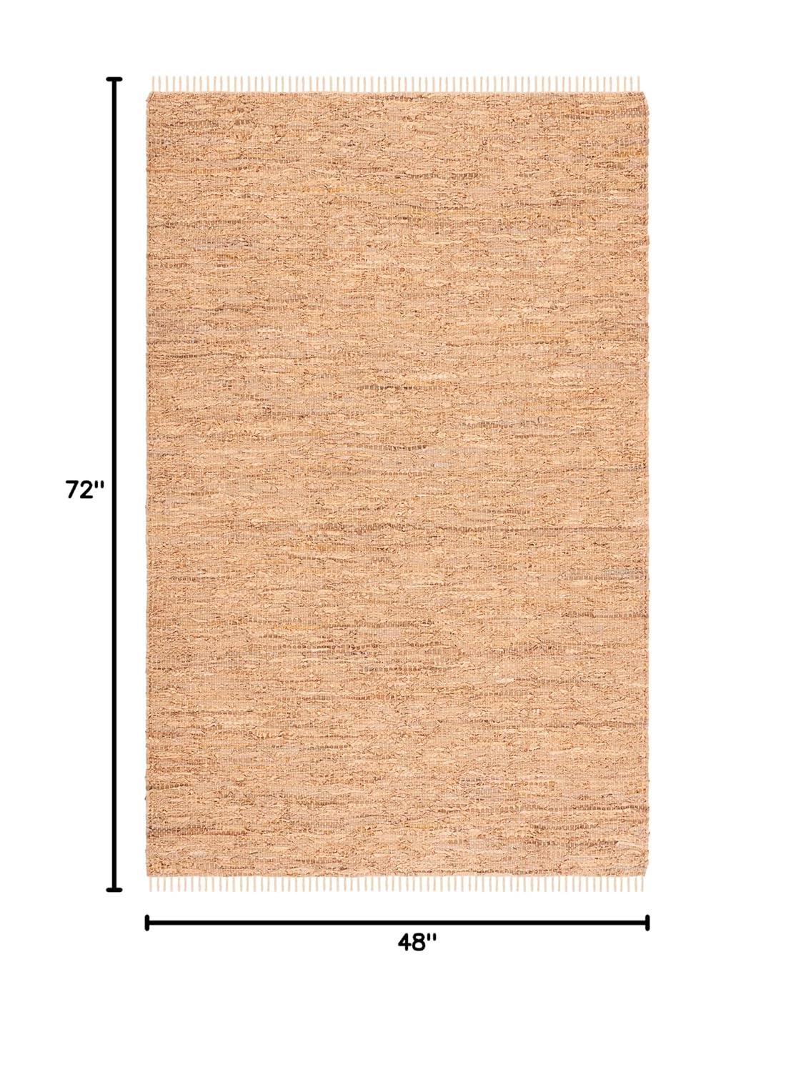 SAFAVIEH Vintage Leather Christal Solid Area Rug, Light Gold, 4' x 6'