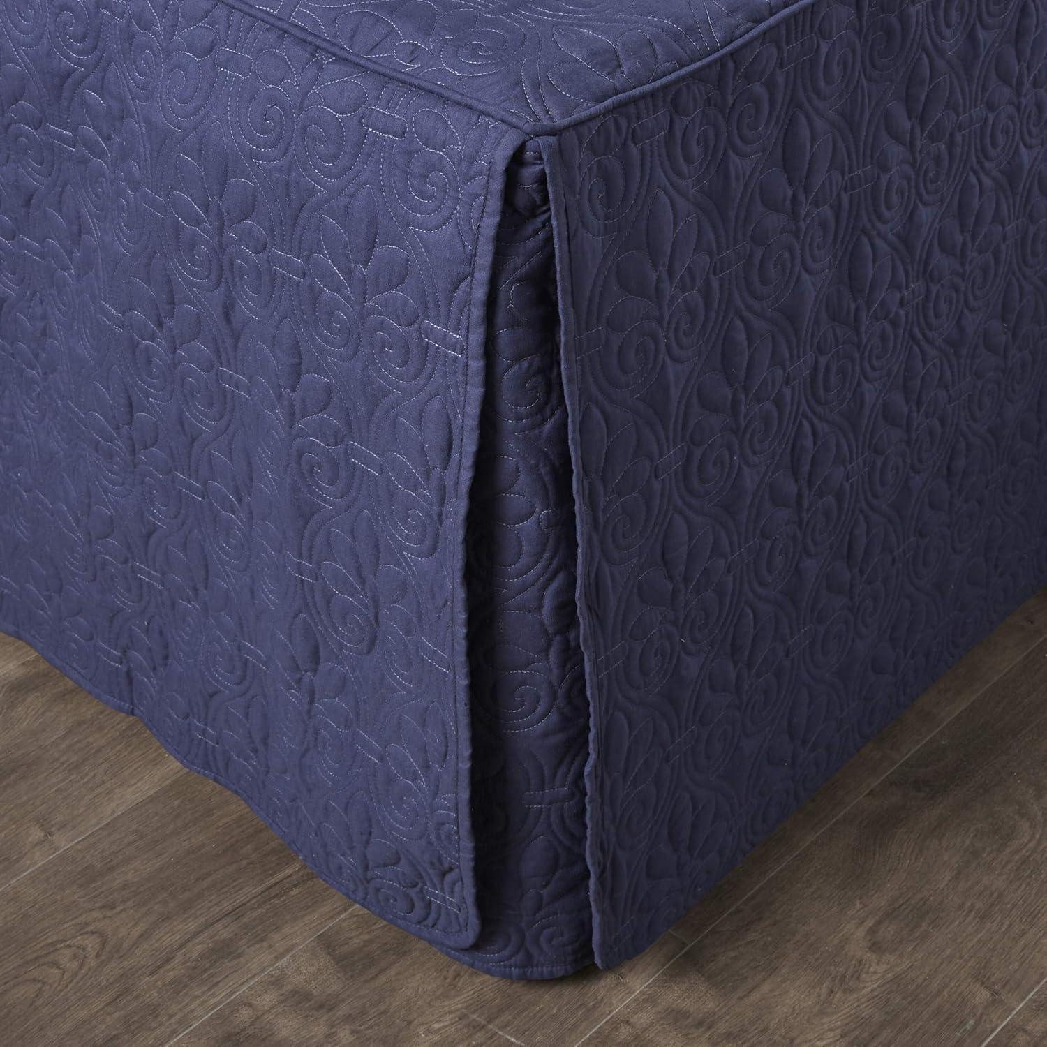 Madison Park Quebec 3 Piece Split Corner Pleated Quilted Bedspread