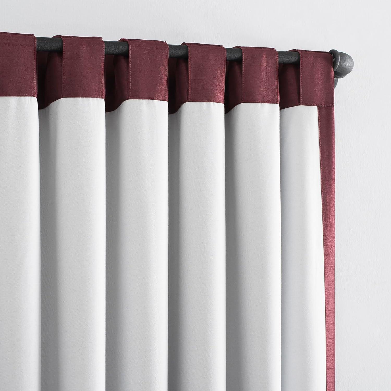 Sun Zero Sun Zero Evelina Faux Dupioni Silk Thermal Extreme 100% Blackout Back Tab Window Valance