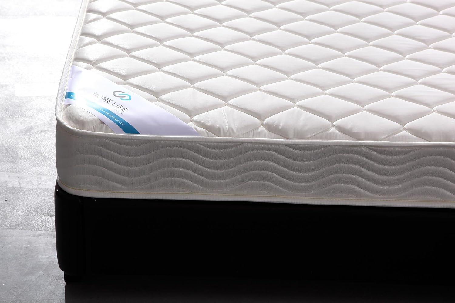 Twin White Innerspring Mattress with Memory Foam