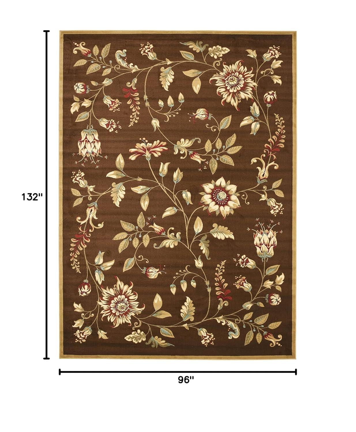 Lyndhurst LNH552 Power Loomed Area Rug - Brown/Multi - 8'x11' - Safavieh