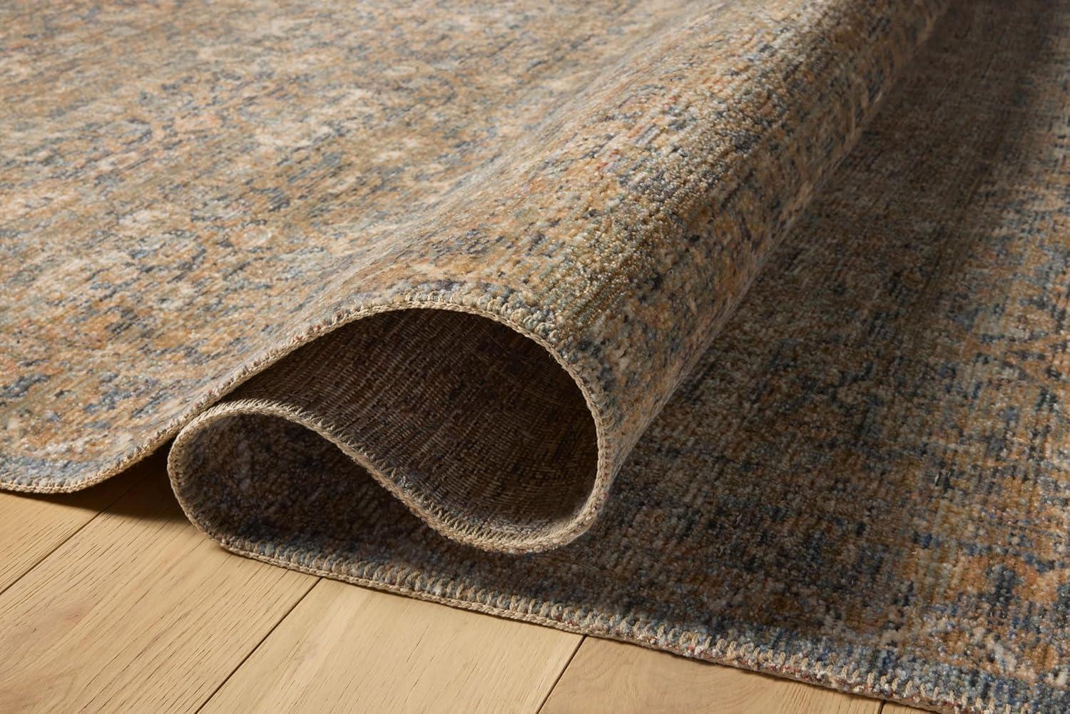 Molly I Rug by Amber Lewis x Loloi - Denim and Gold / 3' x 5'