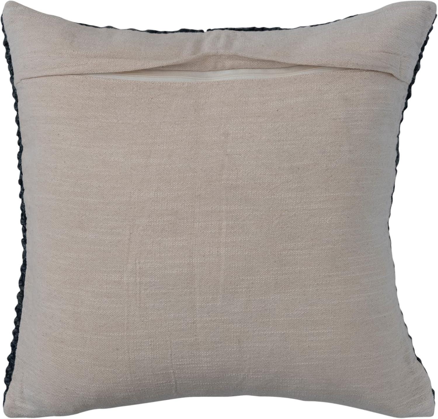 Embroidered Cotton Throw Pillow