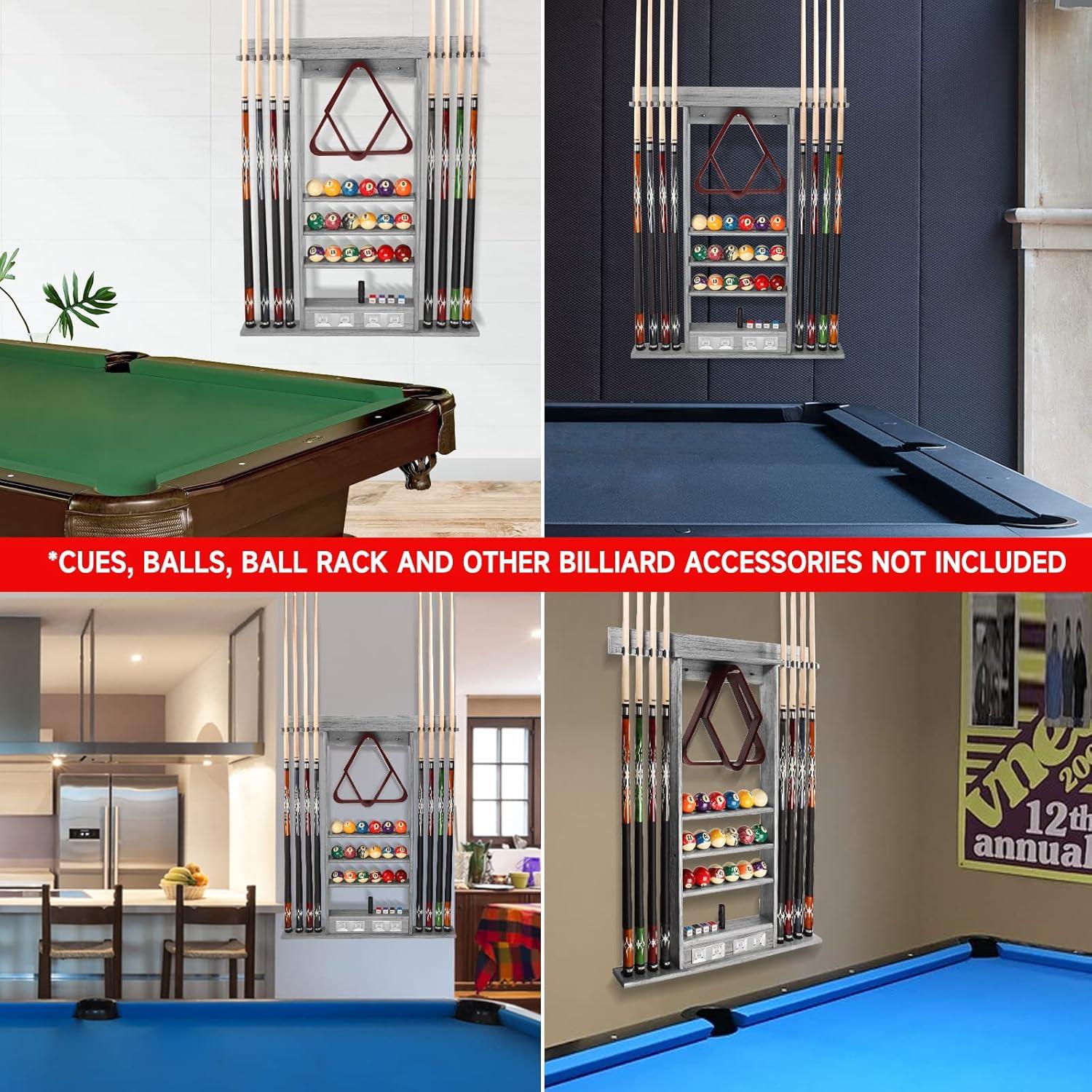 GSE Games & Sports Expert GSE Games & Sports Expert Wood Pool Cue Rack