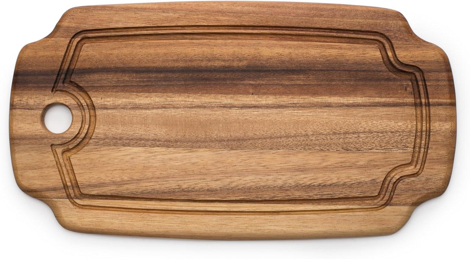 Ironwood Gourmet Rectangular Pinehurst Serving Board, Acacia Wood