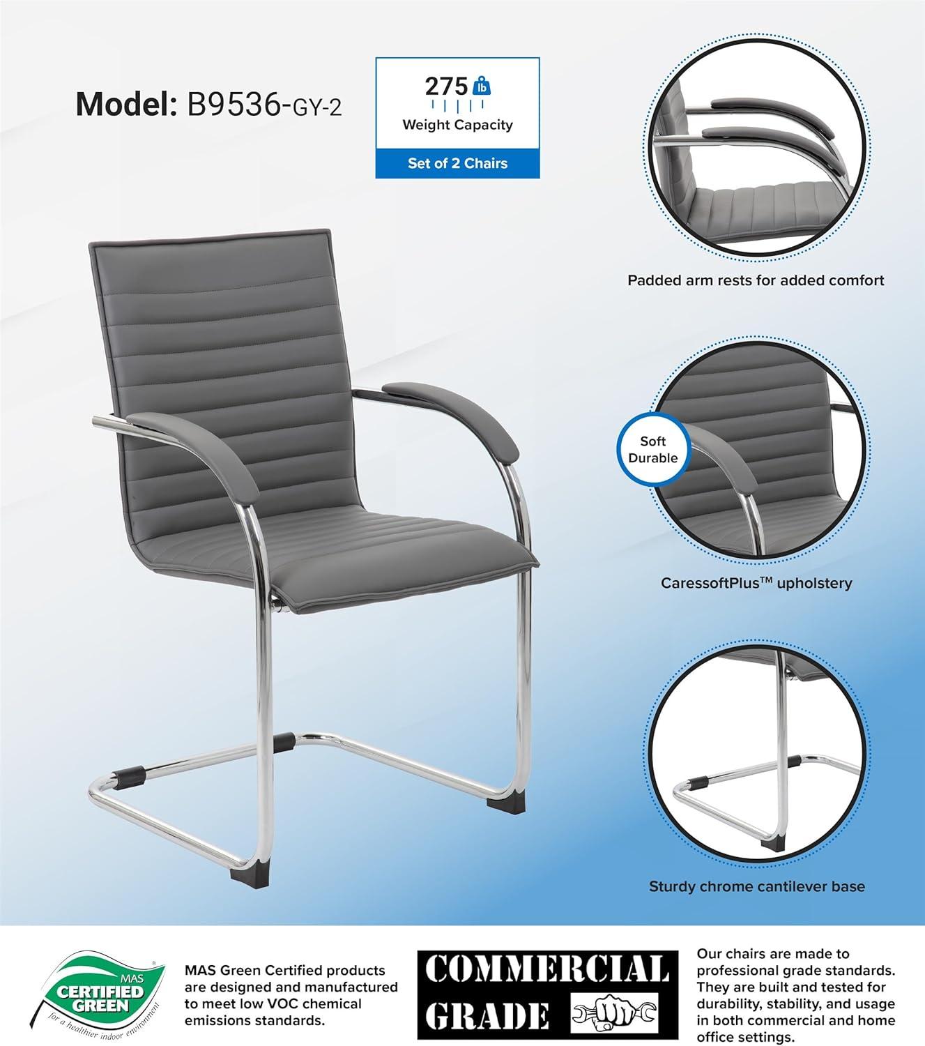 Set of 2 Vinyl Side Chair - Boss Office Products