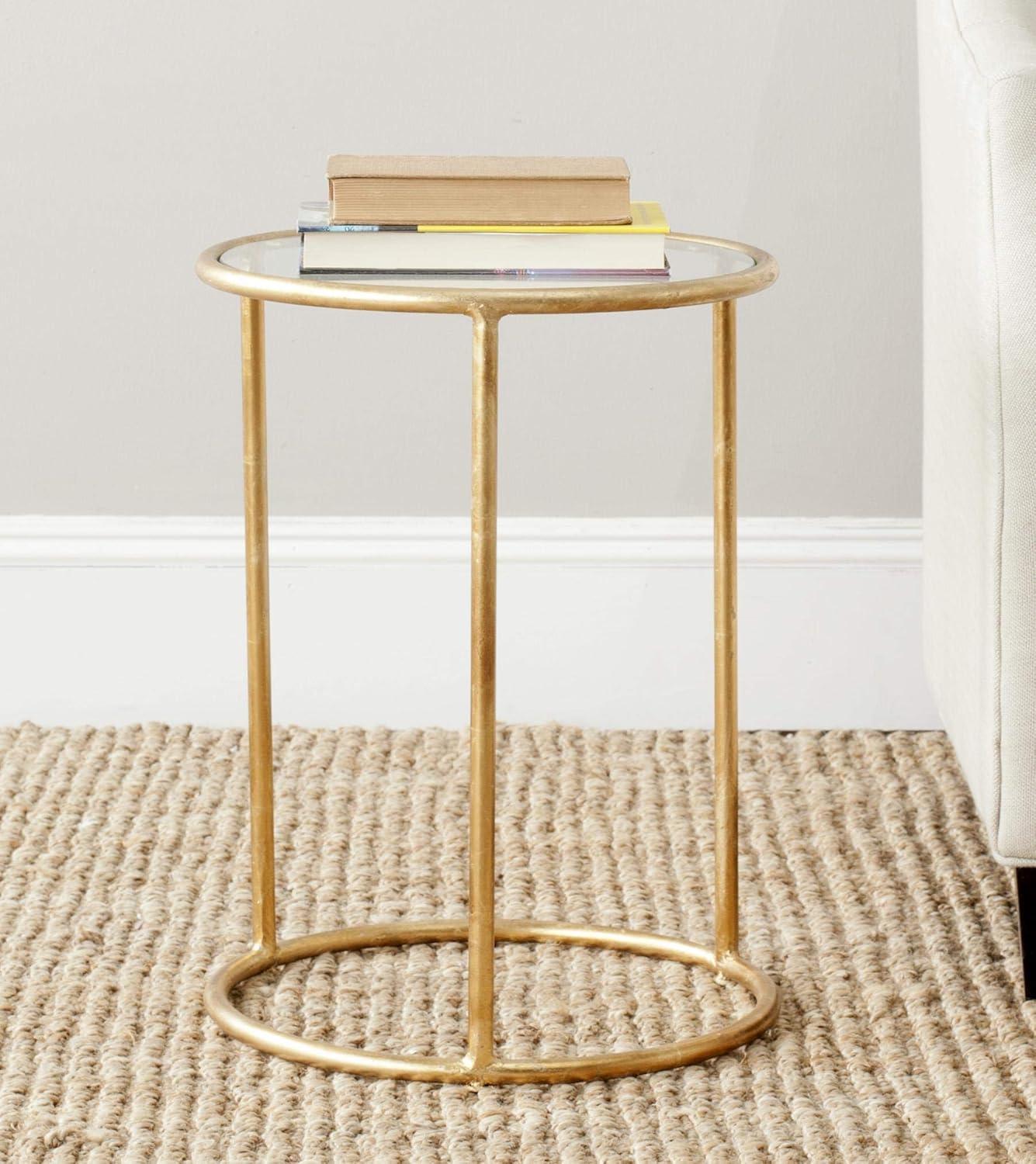 Shay Accent Table - FOX2523B - Gold/Clear - Safavieh Couture