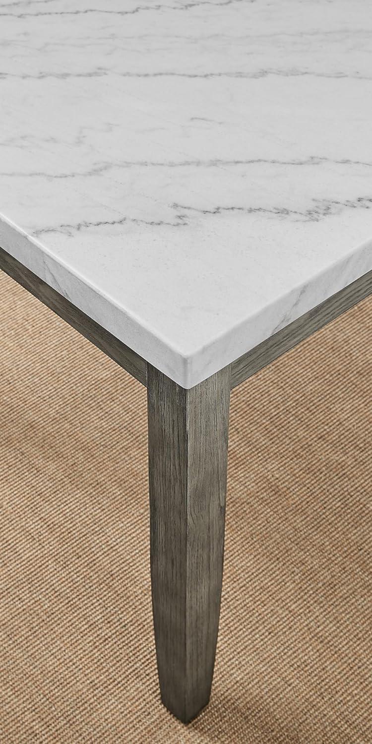 Steve Silver Emily White Marble Top Dining Table