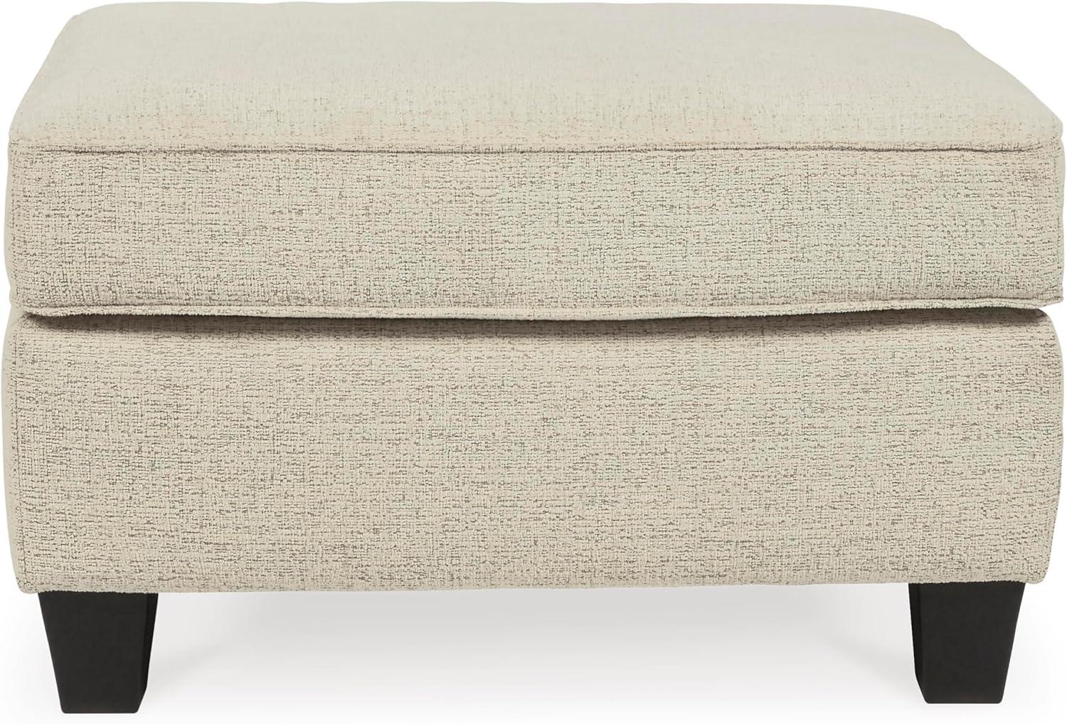 Oversized Abinger Accent Ottoman Natural - Signature Design by Ashley: Modern Square Upholstered Bench, Textured Finish