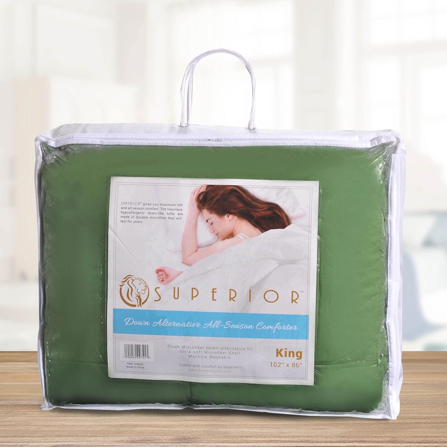 Terrace Green Twin XL Reversible Microfiber Comforter